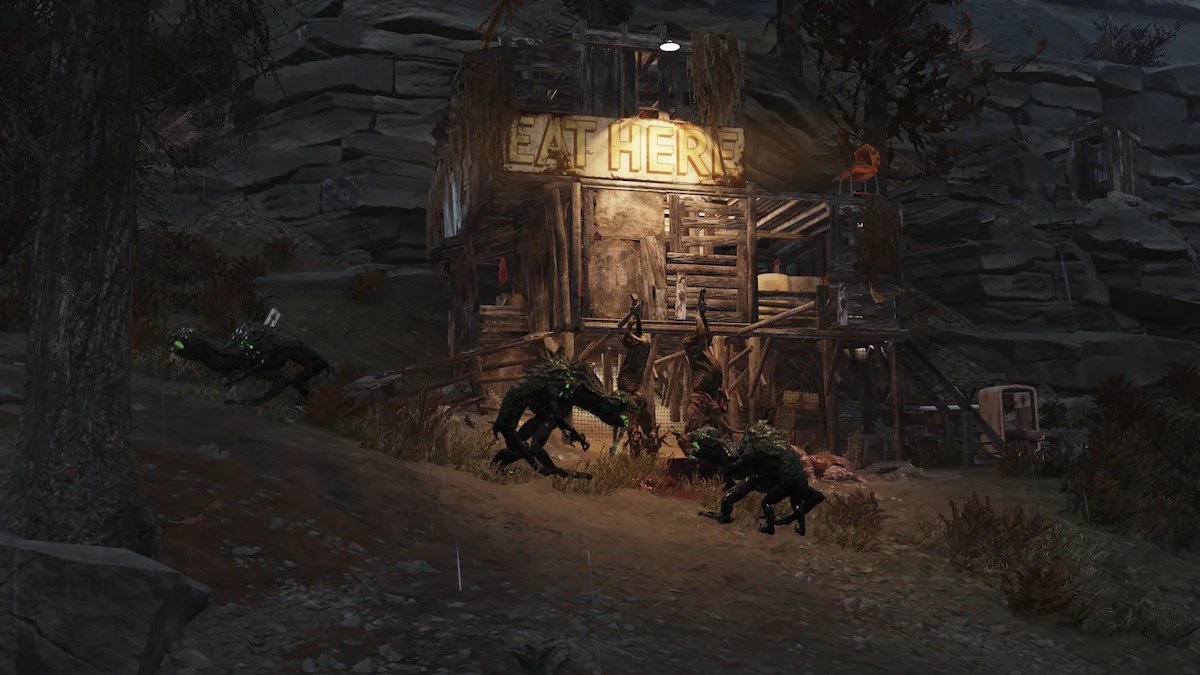 fallout 76 3 snallygasters outside toxic larry's