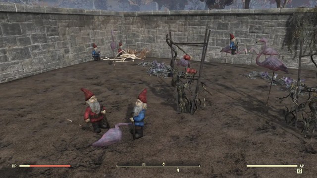 fallout 76 the general's steakhouse garden gnomes and flamingos