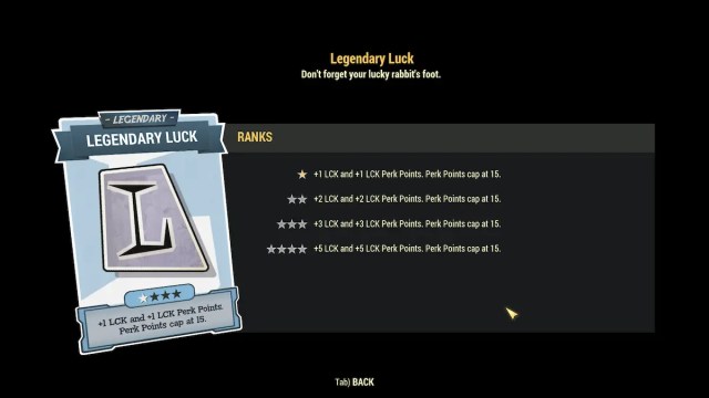 fallout 76 legendary luck