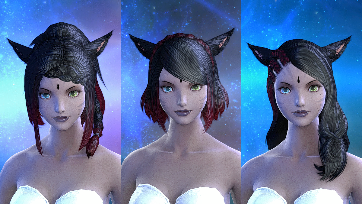 Hairstyles available from Deep or Variant Dungeons in Final Fantasy XIV