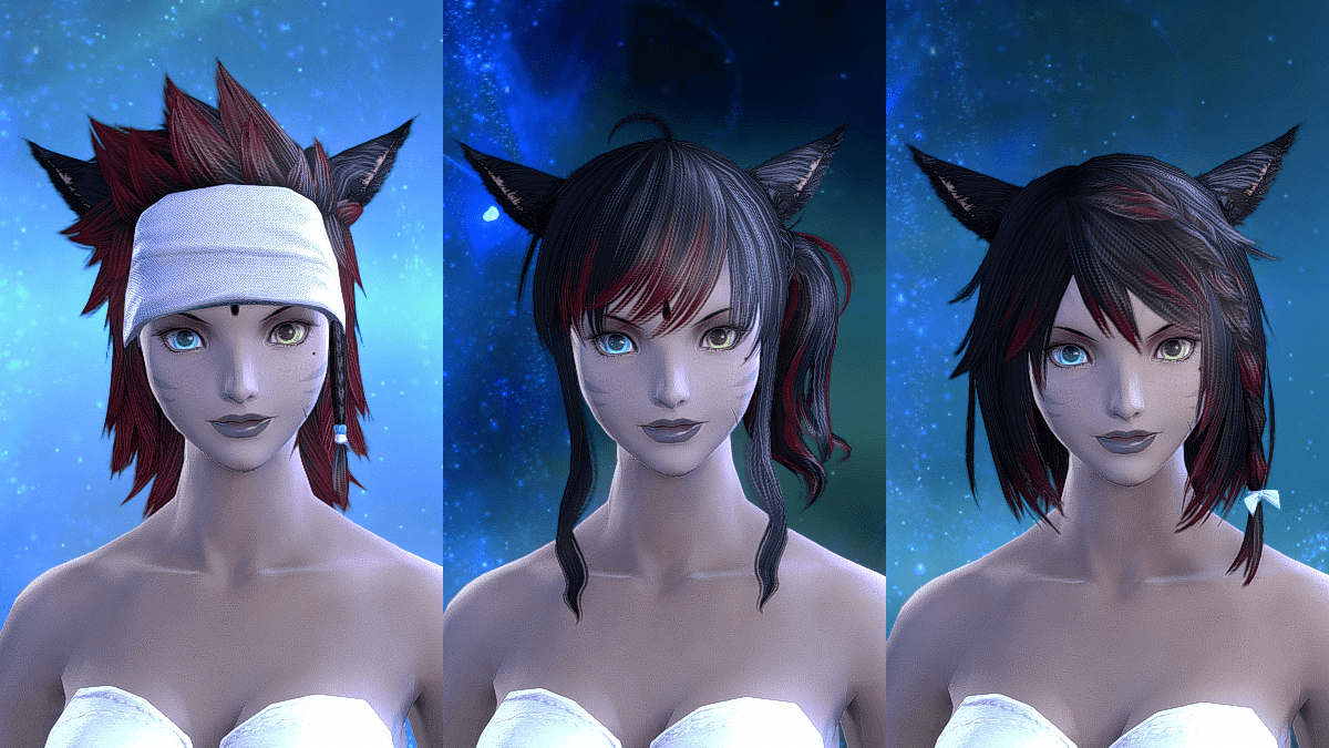 Hairstyles available from large-scale content in Final Fantasy XIV