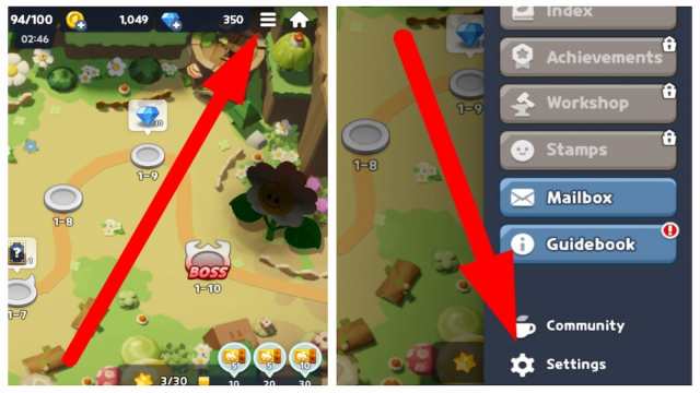 How to redeem codes in Cookie Run: Tower of Adventures, step 1