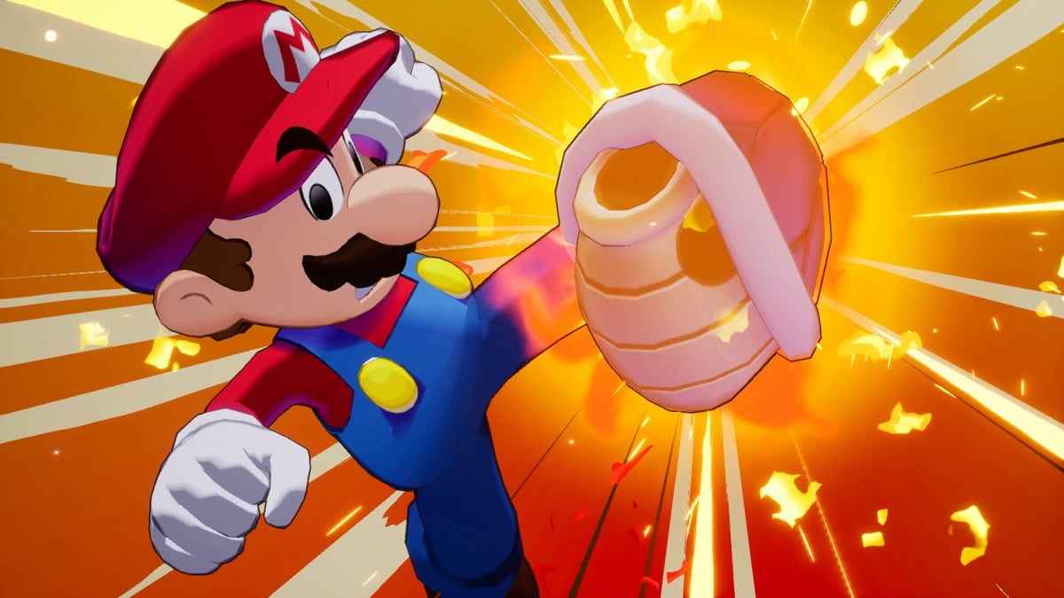 Mario and Luigi Brothership Bros attack kicking red shell