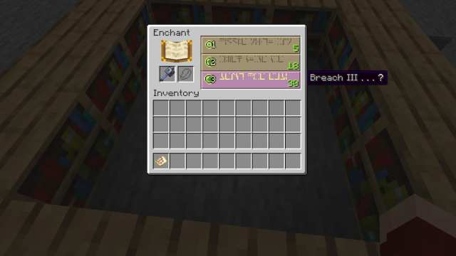 What does the Breach enchantment do in Minecraft?