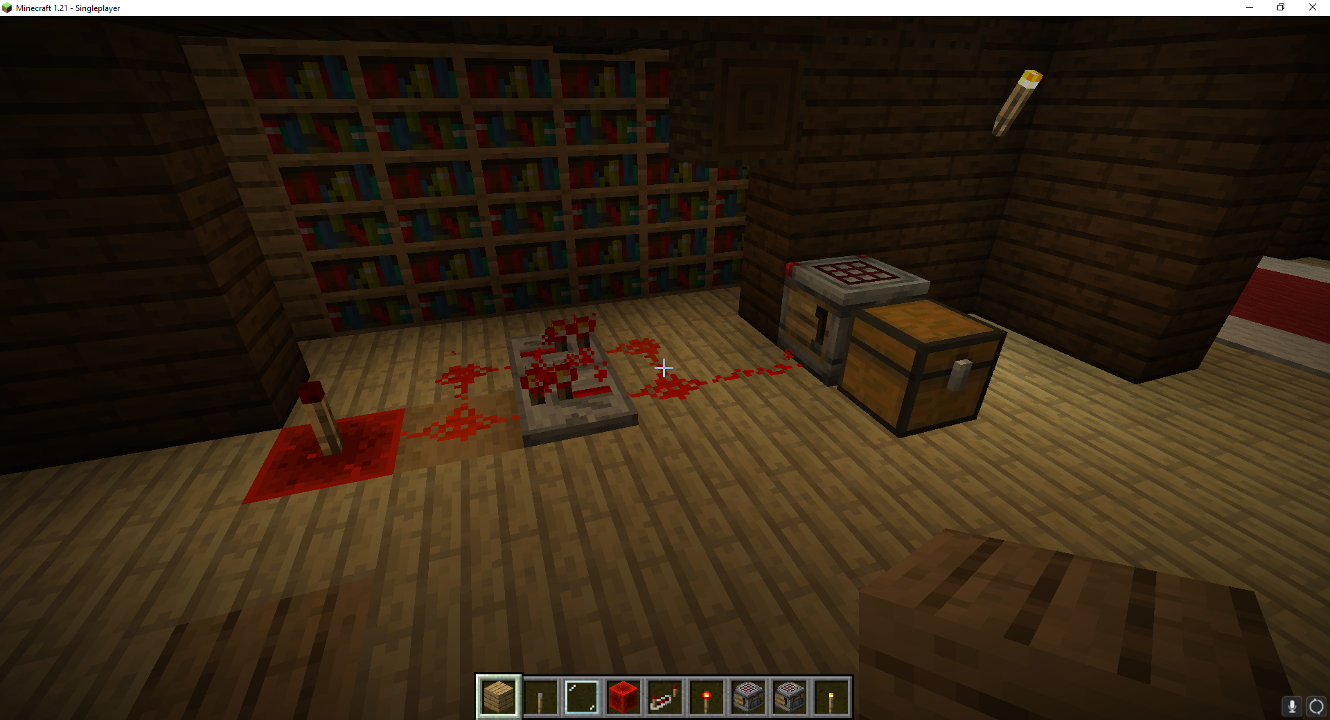 A simple automatic Crafter setup, with Redstone and Repeaters