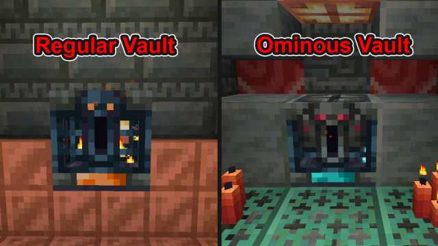 Minecraft regular and ominous vault types
