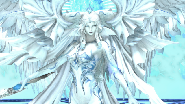 Hydaelyn in the Mothercrystal in Final Fantasy XIV