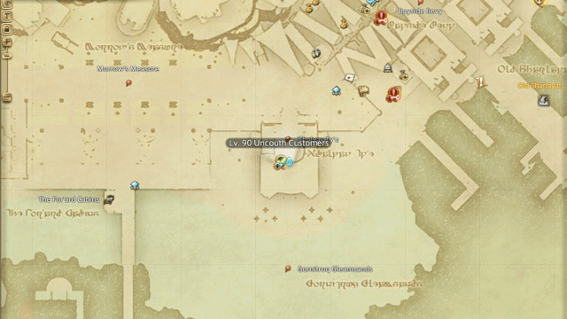Location of 'Uncouth Customers' in Final Fantasy XIV
