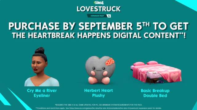 The Sims 4 Heartbreak Happens digital content pack