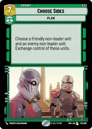 star wars: unlimited choose sides card
