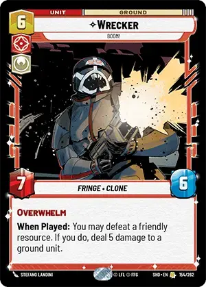 star wars: unlimited wrecker boom card