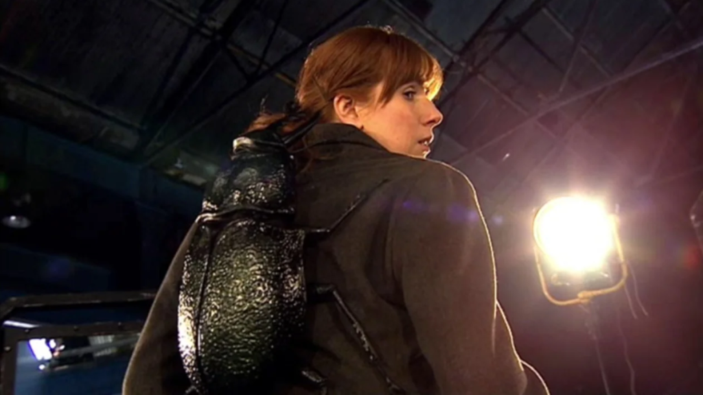 Donna with her Beetle in Turn Left, one of the best Doctor Who episodes written by Russel T Davies