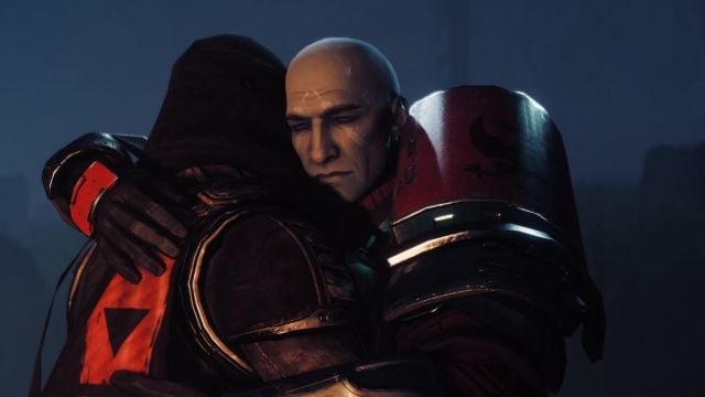 zavala and cayde 6 hugging in destiny 2 the final shape