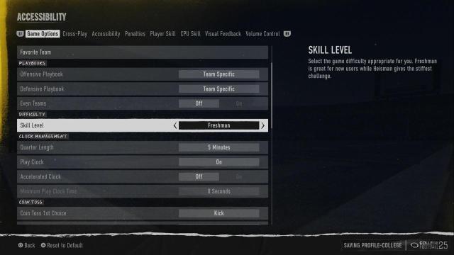 All College Football 25 difficulty modes explained