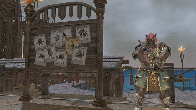 The Hunt Board and Bol Ogaw in Tuliyollal, Final Fantasy XIV