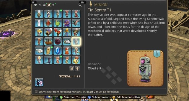 Как получить миньона Tin Sentry T1 в FFXIV