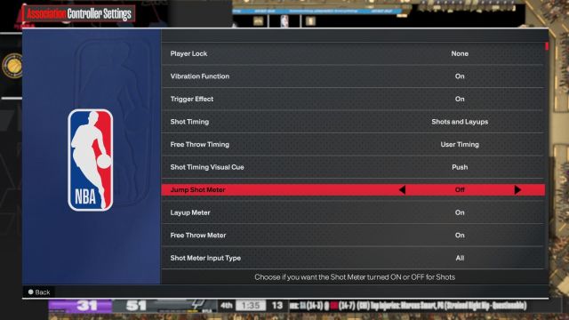 How to turn off shot meter in NBA 2K24