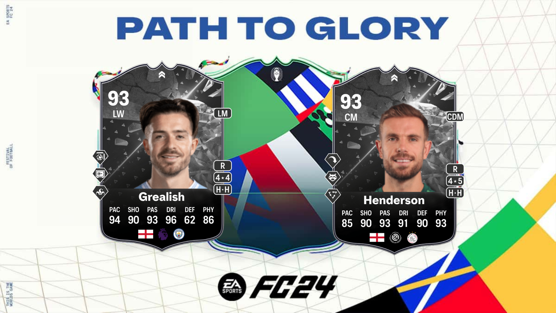 An image of Grealish and Henderson Showdown SBC solutions in EA FC 24