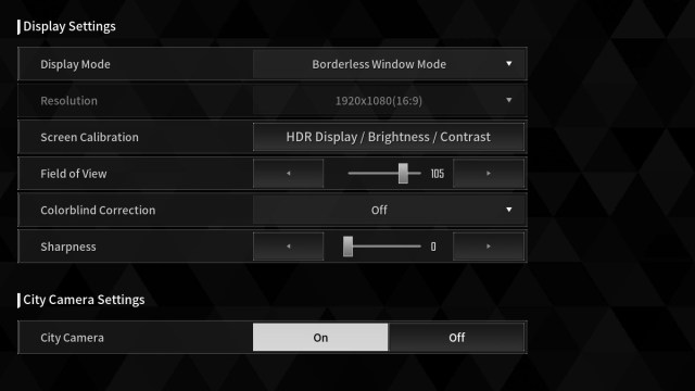 The First Descendant Display Settings