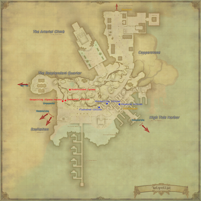 Where to find Distressed Citizens in the Resplendent Quarter for Together as One MSQ in FFXIV Dawntrail