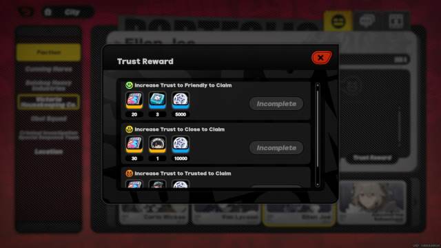 Trust Rewards in Zenless Zone Zero