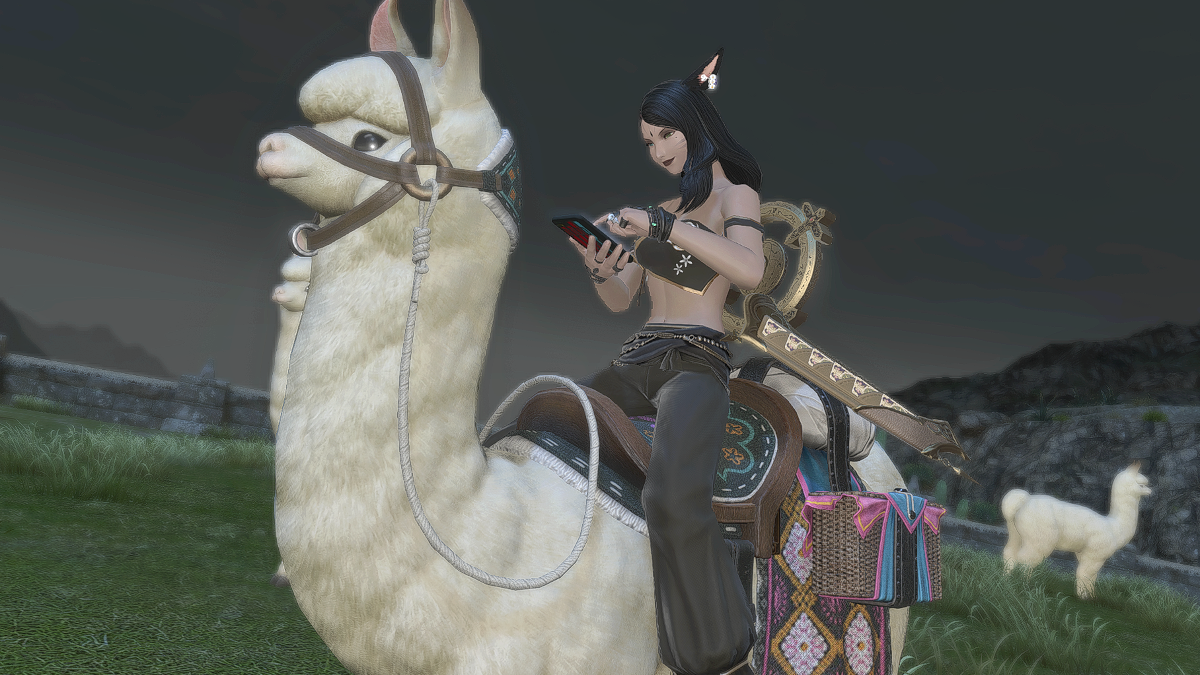 Alpaca mount in Final Fantasy XIV