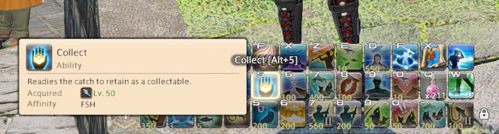 Collect is an action which can be used by Fishers in Final Fantasy XIV