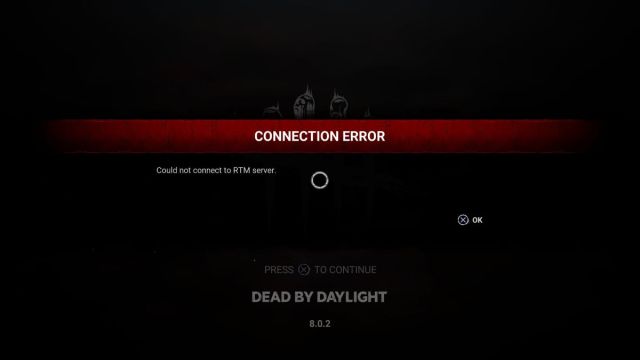 dead by daylight rtm error