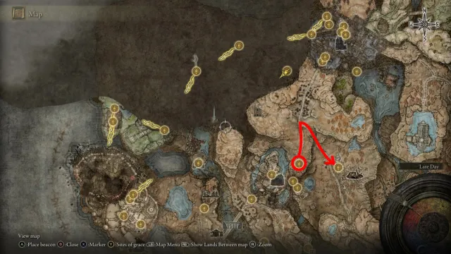 How to find the Rauh Ruins map location in Elden Ring Shadow of the Erdtree - map directions to moorth