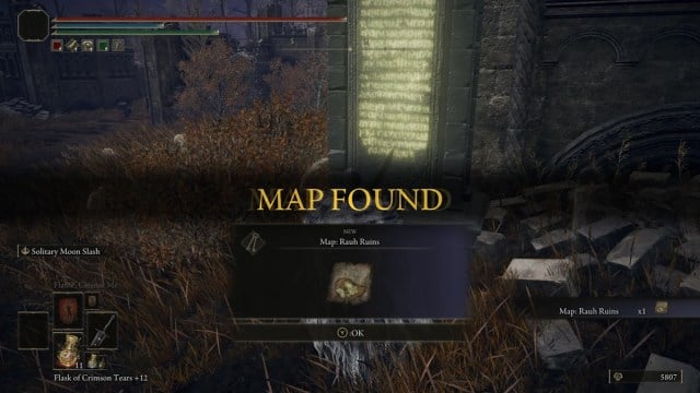 two-handed sword talisman elden ring location - rauh ruins map location