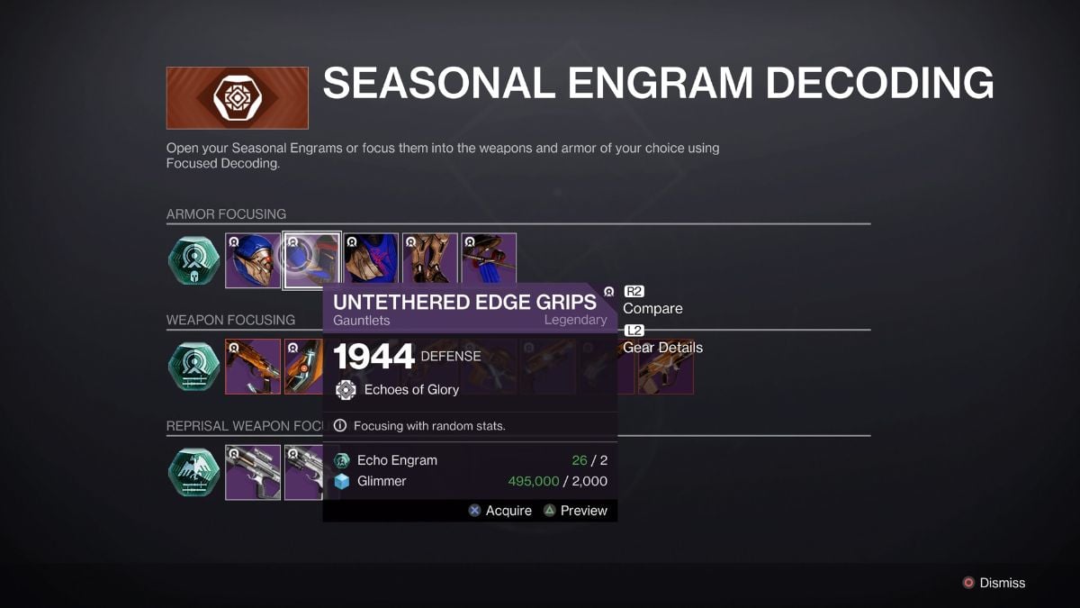 engram decoding in destiny 2 episode echoes