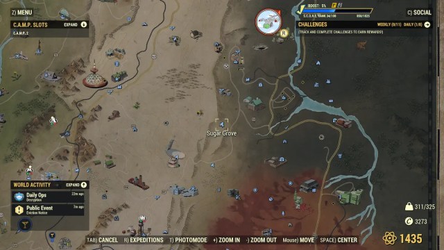 fallout 76 sugar grove map location