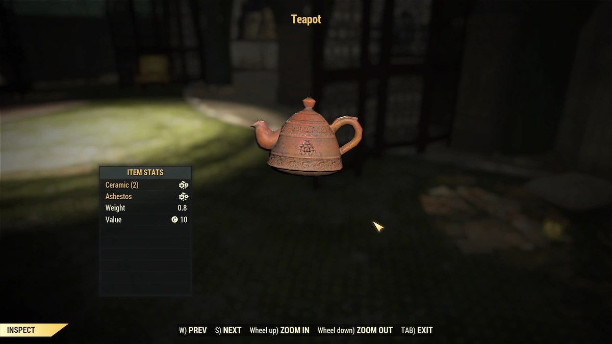 Where to find Teapots in Fallout 76