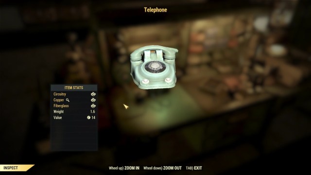 fallout 76 telephone inspect screen