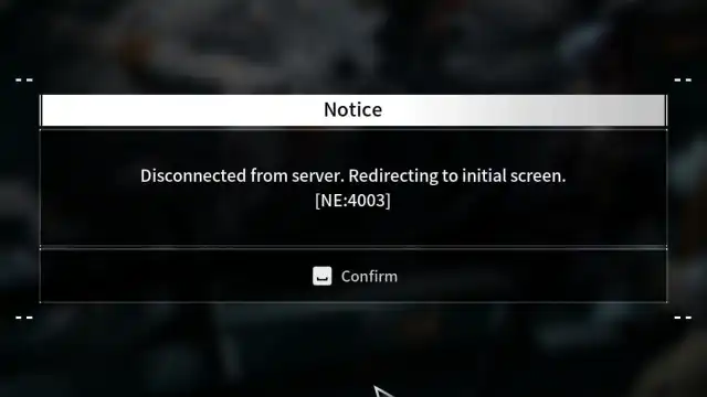 The First Descendant disconnected from server message