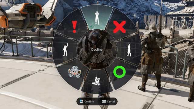 The First Descendant emote wheel