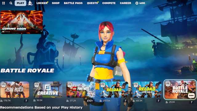 Fortnite game modes menu