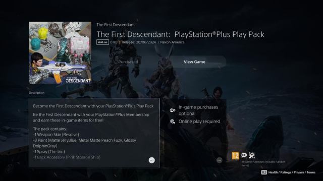 Как получить бесплатный пакет The First Descendant PlayStation Plus