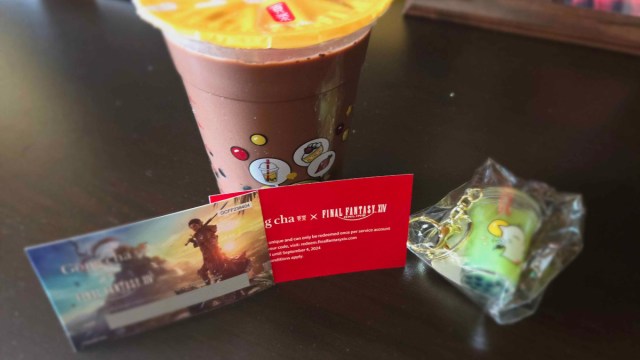 FFXIV x Gong cha promotional items 