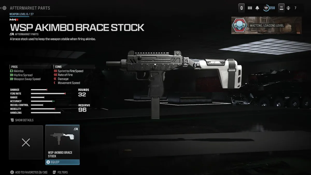 WSP Akimbo Brace Stock in MW3