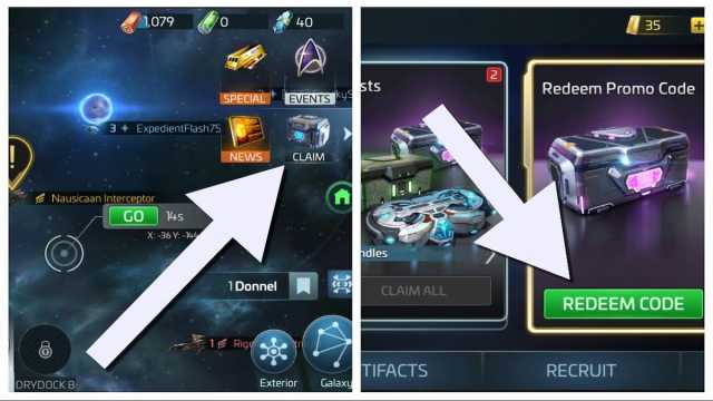 How to redeem codes in Star Trek Fleet Command