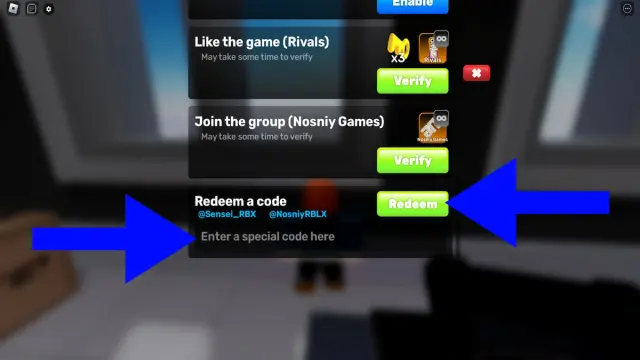 How to redeem Roblox Rivals code