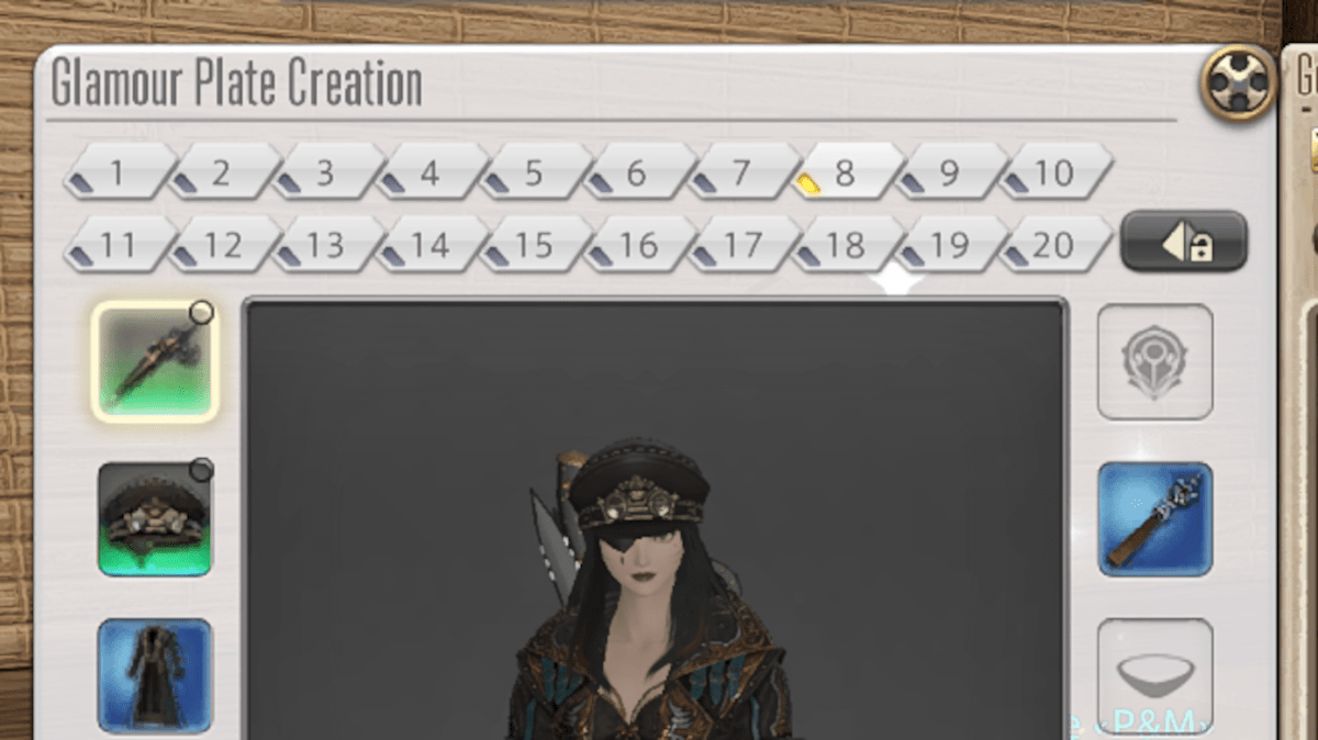 There's limited Glamour Plates in Final Fantasy XIV