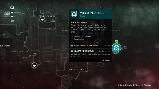 mission shell on map in destiny 2