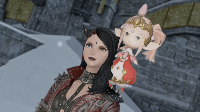 Wind-up Nanamo will sit on your shoulder (or head) in Final Fantasy XIV