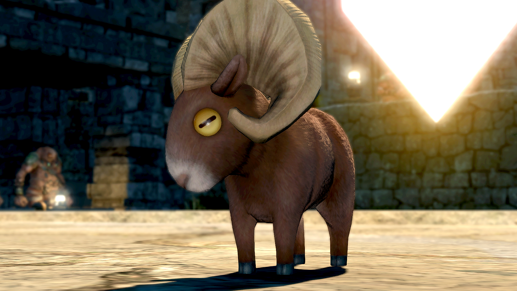 Not-so-bighorn minion in Final Fantasy XIV