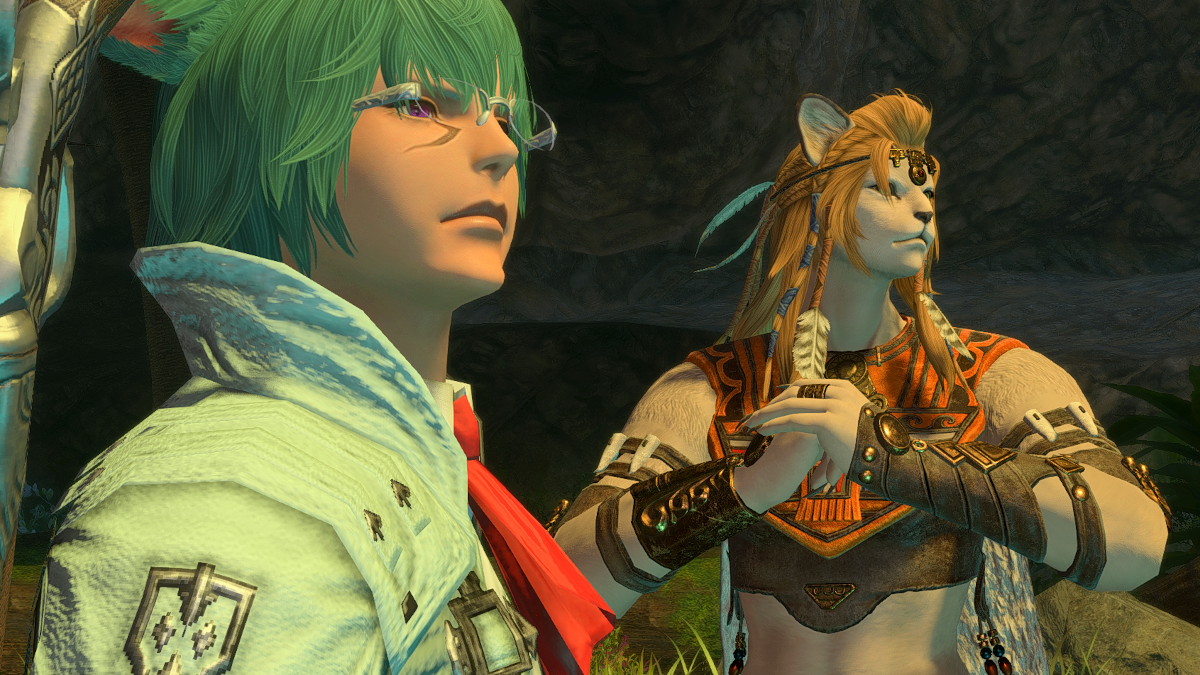 Koana and Wuk Lamat in Final Fantasy XIV