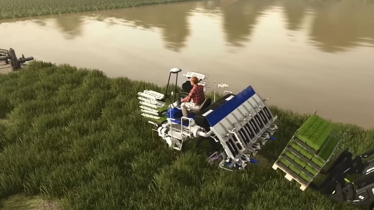 rice farming machinery in farming simulator 25