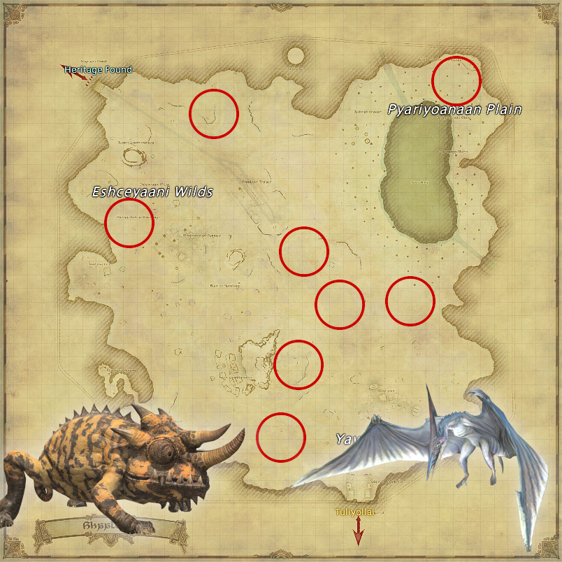 FFXIV: Dawntrail A and S rank Hunt Marks and their spawn locations