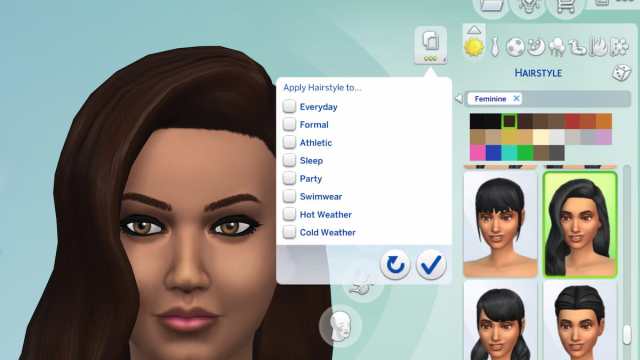 Sims 4 Apply All button